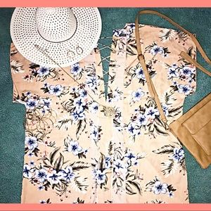Fashion Nova floral print corset kimono